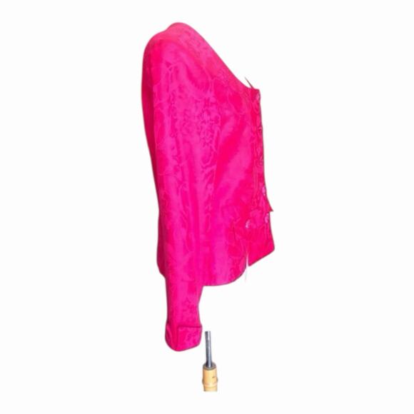 Vintage 1960’s Timeless by Howard Wolf Pink Red Two Piece Jacket Skirt Suit Sz 8 - Picture 6 of 14